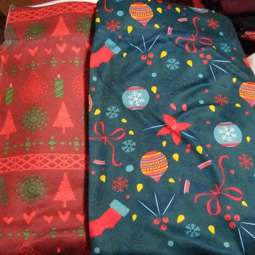 cotton leggings Christmas print